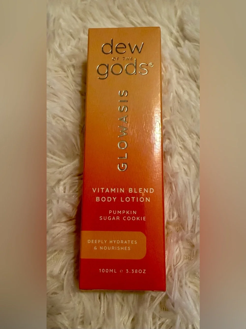 Dew of the Gods Glowasis Vitamin Blend Body Lotion Pumpkin Sugar Cookie NIB